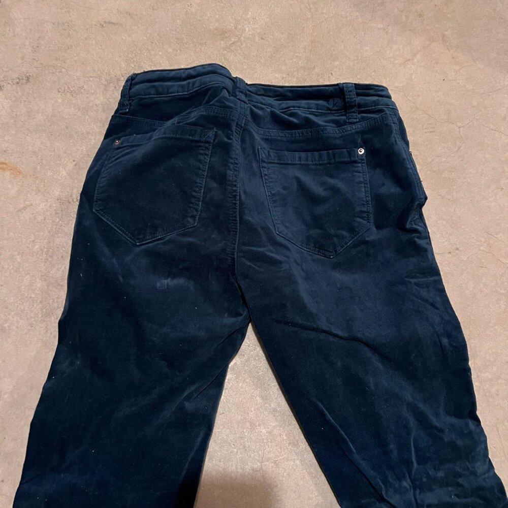 EUC Kensie Dark Teal Velvet Skinny Jeans Sz 2/26 - Picture 5 of 5